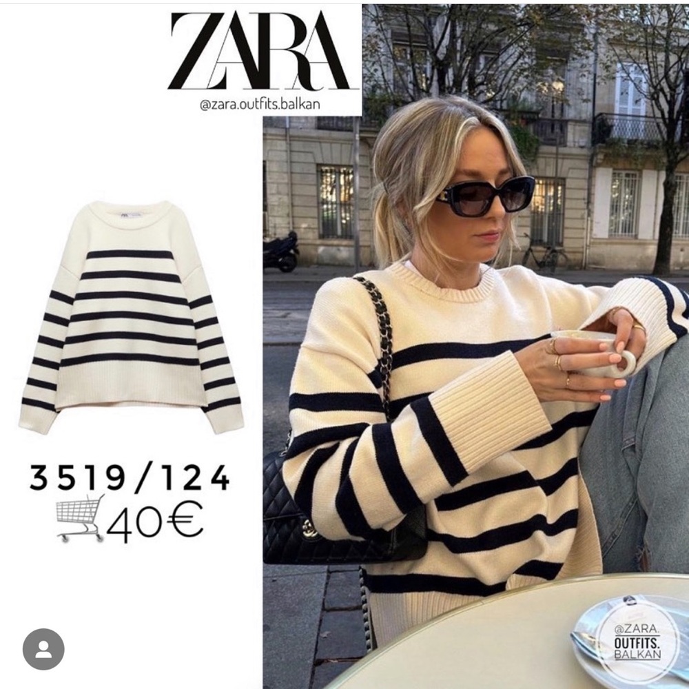 Zara striped sweater